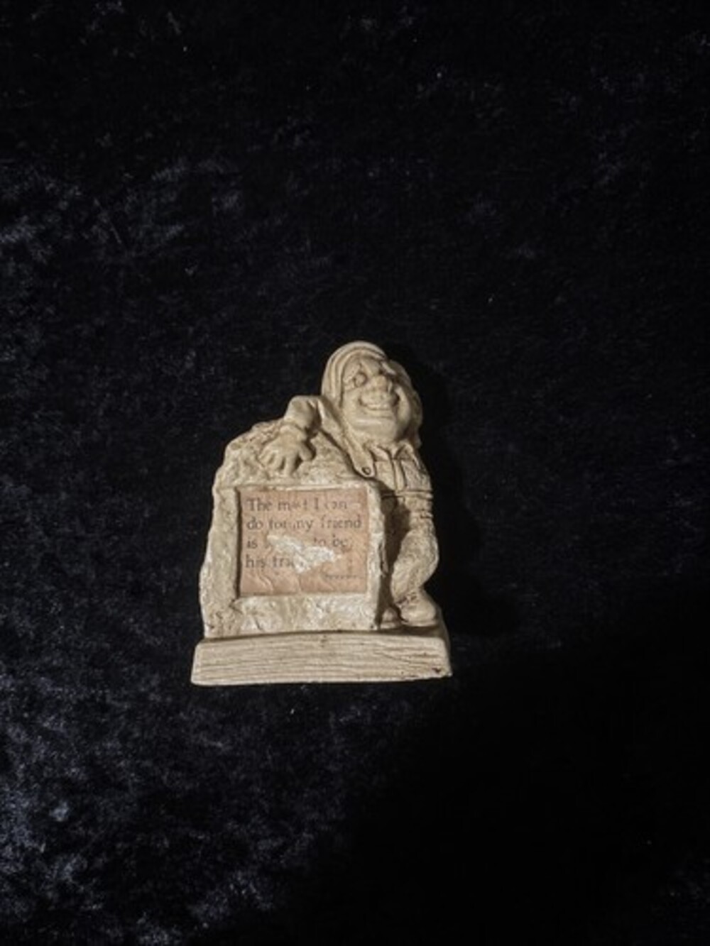 Paula Figurine Thoreau Friend Quote Vintage 1977 USA Mid Century